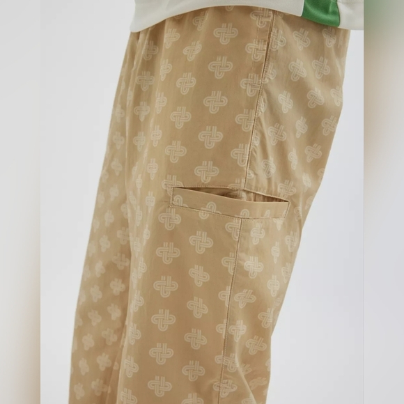 Urban Outfitters Men's Straight Leg, Mid-Rise Pattern Track Pant in Oyster, L - Picture 4 of 11